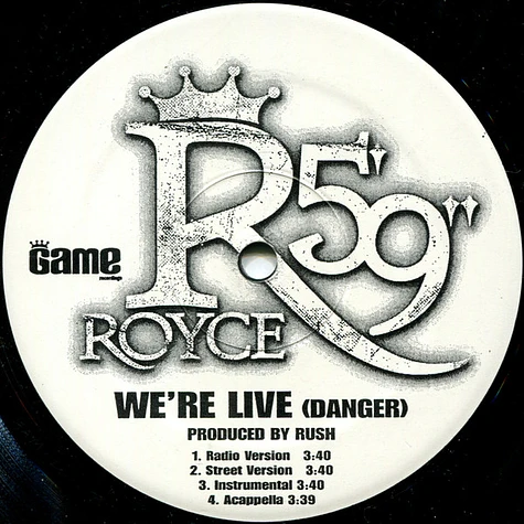 Royce Da 5'9" - Boom (New) / We're Live (Danger)