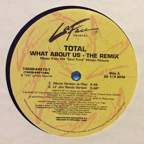 Total - What About Us (The Remix)