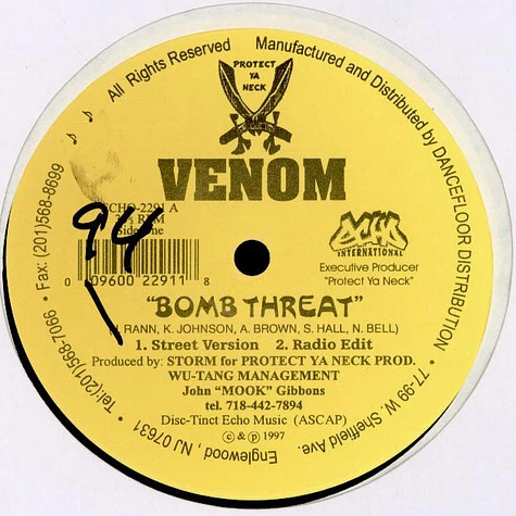 Deadly Venoms - Bomb Threat / The Boulevard
