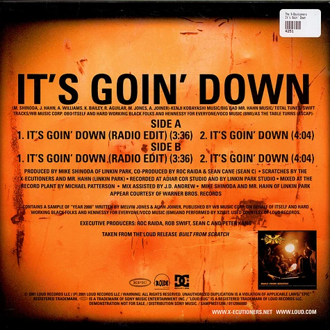 The X-Ecutioners Feat. Mike Shinoda And Joseph Hahn - It's Goin' Down