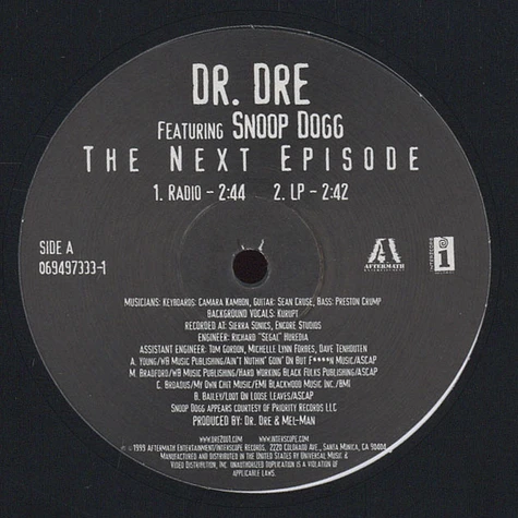 Dr.Dre - The next episode feat. Snoop Dogg
