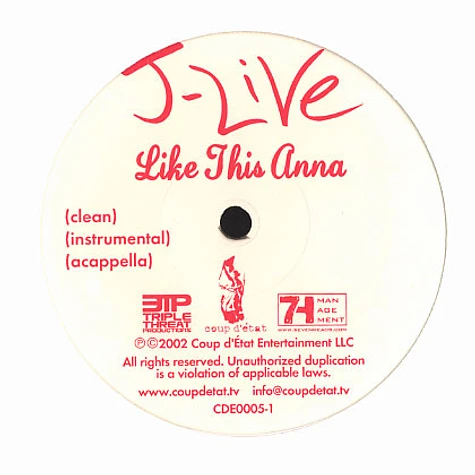 J-Live - Like this Anna