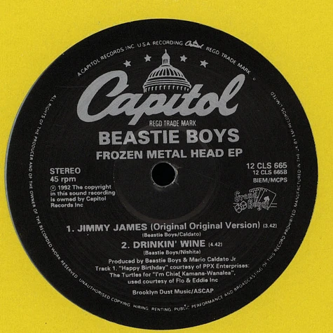 Beastie Boys - Frozen Metal Head EP