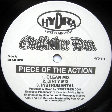 Godfather Don - Piece Of The Action / Seeds Of Hate