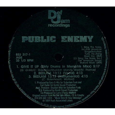 Public Enemy - Give It Up