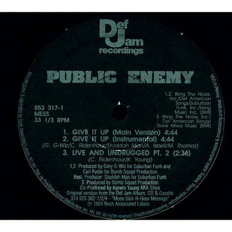 Public Enemy - Give It Up