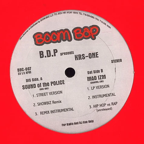Krs One / Channel Live - Sound of da police / Mad Izm