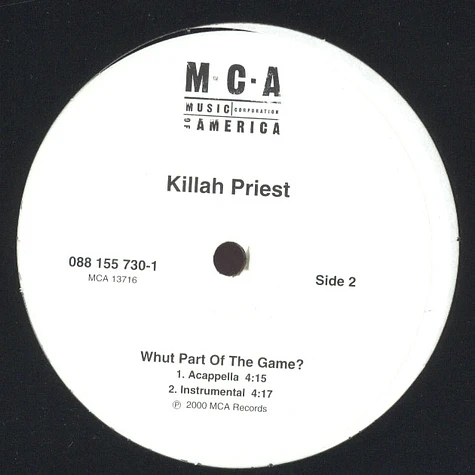 Killah Priest - Whut part of the game? feat. Ras Kass