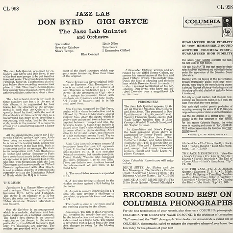 Donald Byrd & Gigi Gryce - Jazz lab