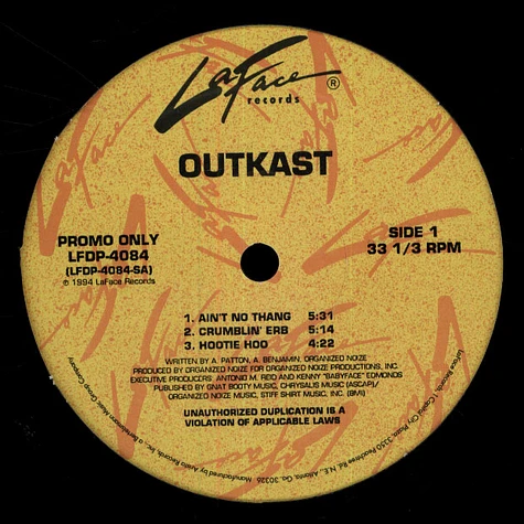OutKast - Ain't No Thang / Crumblin' Erb / Hootie Hoo