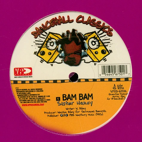 Sister Nancy - Bam Bam Color Vinyl Edition