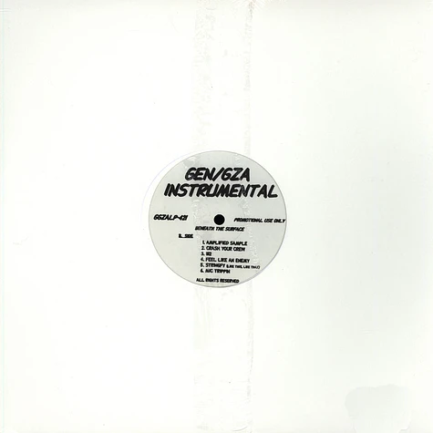 Genius / GZA - Beneath The Surface Instrumentals