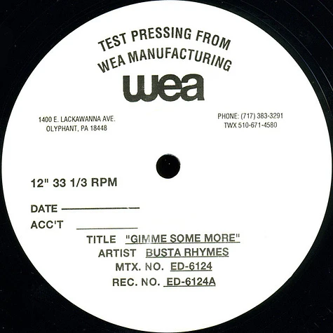 Busta Rhymes - Gimme Some More / Tear The Roof Off