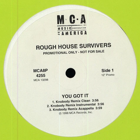 Rough House Survivers - You got it Knobody remix