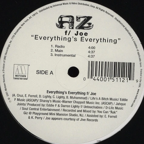 AZ - Everythings everything feat. Joe