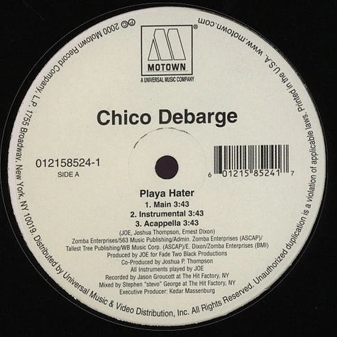 Chico DeBarge - Playa hater