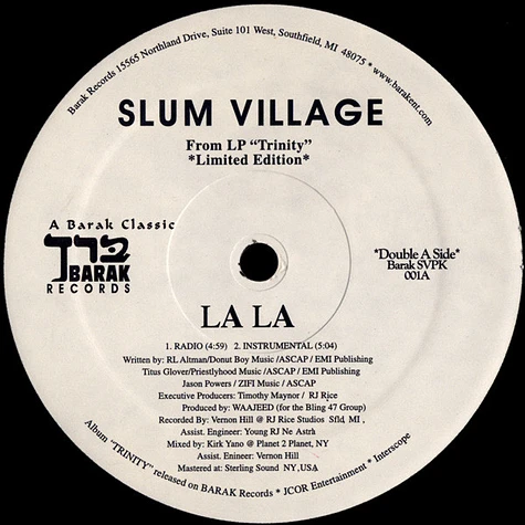 Slum Village / Phat Kat - La La / Club Banger