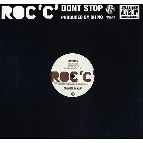 Roc C - Don't stop feat. Oh No & Pox Dog
