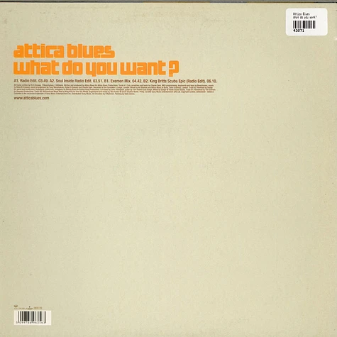 Attica Blues - What Do You Want?