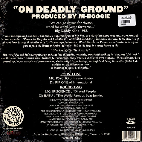 Psycho & Rip One Vs Rakaa-Iriscience & Babu - On Deadly Ground