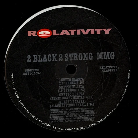 2 Black 2 Strong MMG - Up In The Mountains / Ghetto Blaster