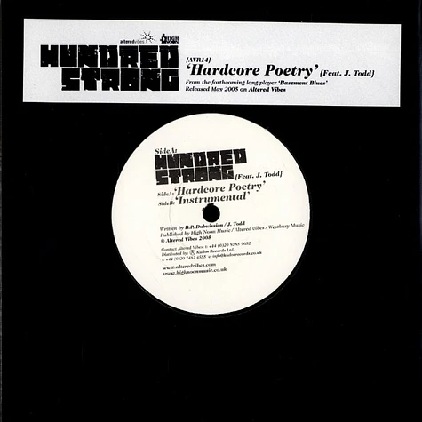 Hundred Strong - Hardcore poetry