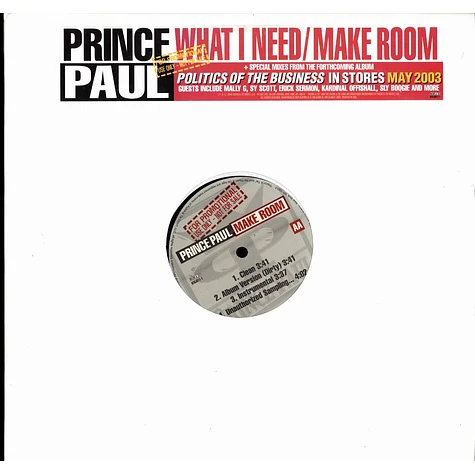 Prince Paul - What i need