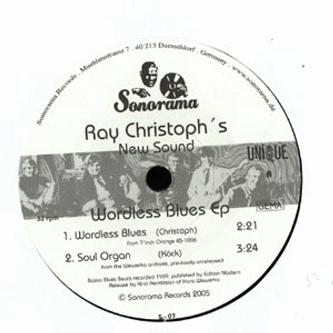 Ray Christoph's New Sound - Wordless Blues EP