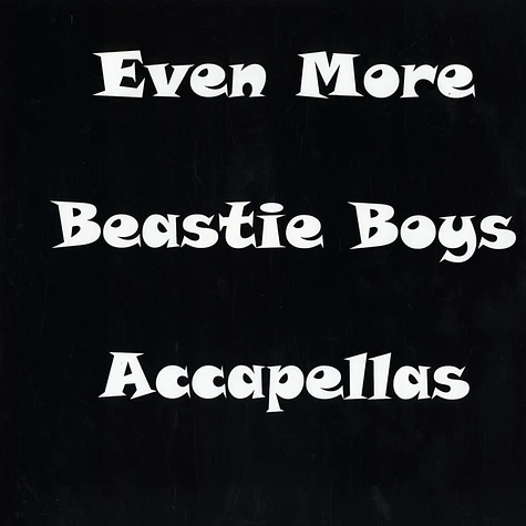 Beastie Boys - Accapellas volume 2