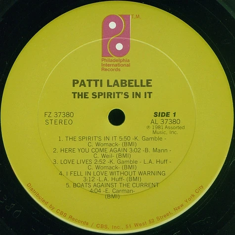 Patti LaBelle - The Spirit's In It