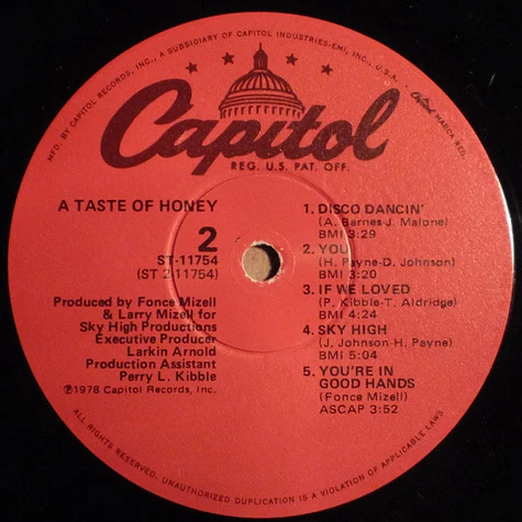 A Taste Of Honey - A Taste Of Honey