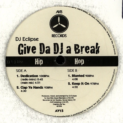 DJ Eclipse - Give Da DJ A Break