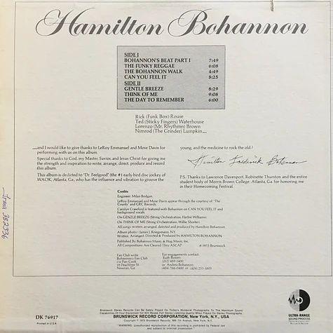 Hamilton Bohannon - Bohannon