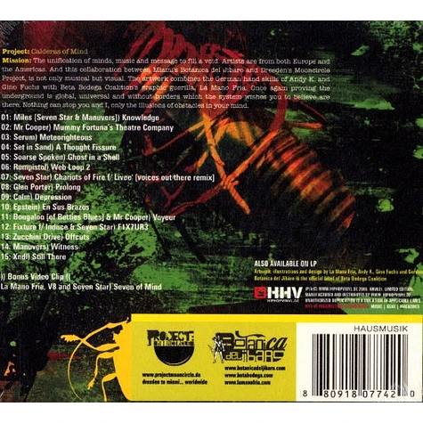 Botanica Del Jibaro & Project Mooncircle - Calderas of mind