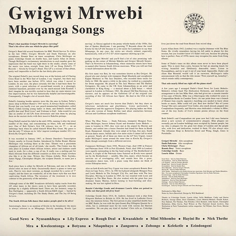 Gwigwi Mrwebi - Mbaqanga Songs