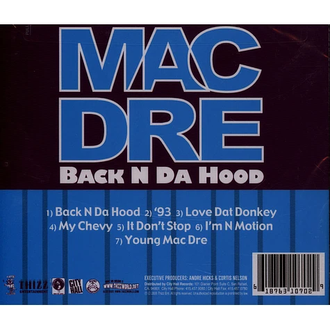 Mac Dre - Back N Da Hood