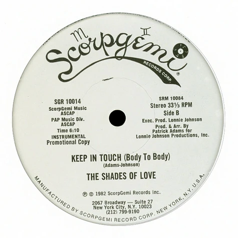 The Shades Of Love - Keep in touch (body to body)