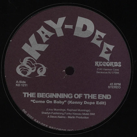 Beginning Of The End - Come on baby Kenny Dope remix
