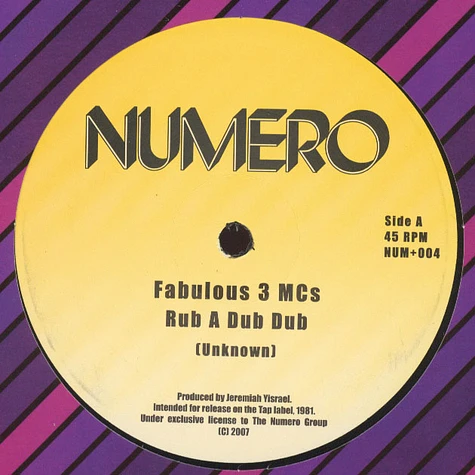 Fabulous 3 MCs - Rub a dub dub