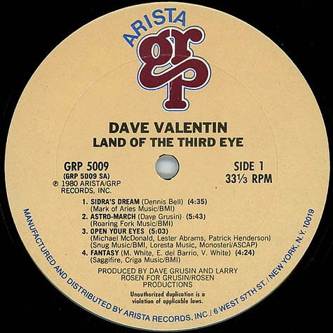 Dave Valentin - Land Of The Third Eye