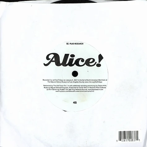 The Life Force Trio - Alice!