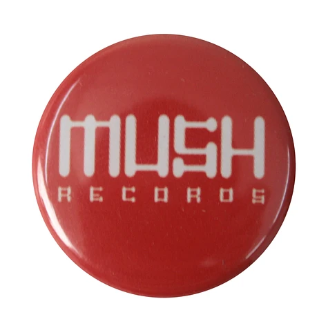 Mush Records - Button red / white
