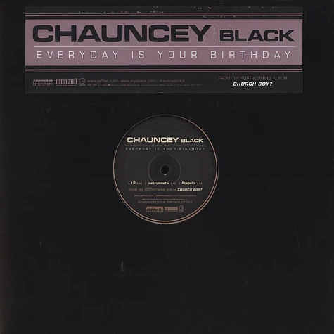 Chauncey Black - Everyday is your birthday