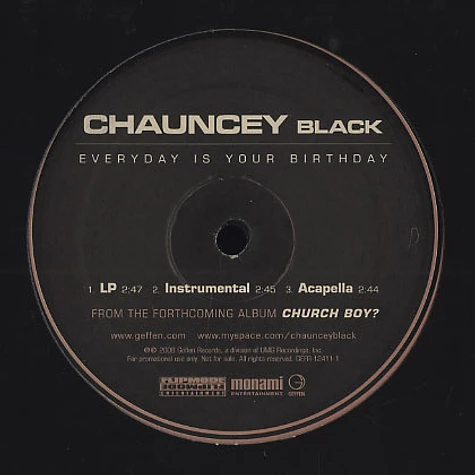 Chauncey Black - Everyday is your birthday
