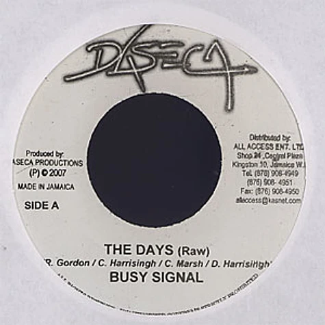 Busy Signal - The days