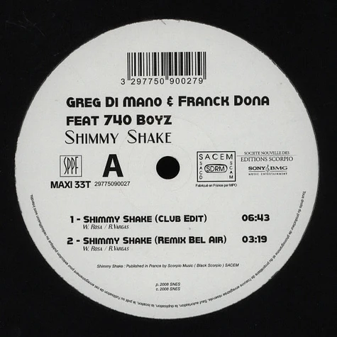 Greg Di Mano & Franck Dona - Shimmy shake feat. 740 Boyz