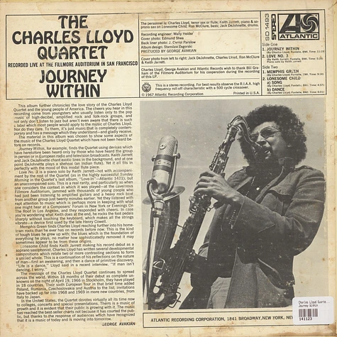 The Charles Lloyd Quartet - Journey Within