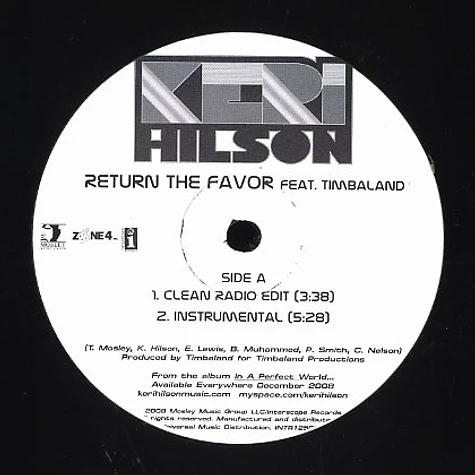 Keri Hilson - Return the favor feat. Timbaland
