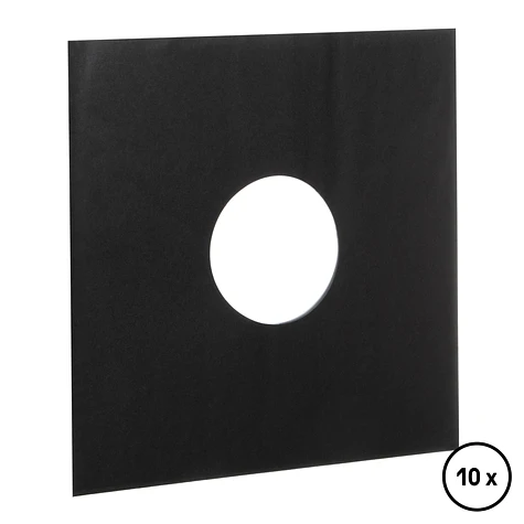 Record Inner Sleeve - 12" Vinyl LP Innenhüllen (antistatisch) (Mittelloch) (Schwarz)