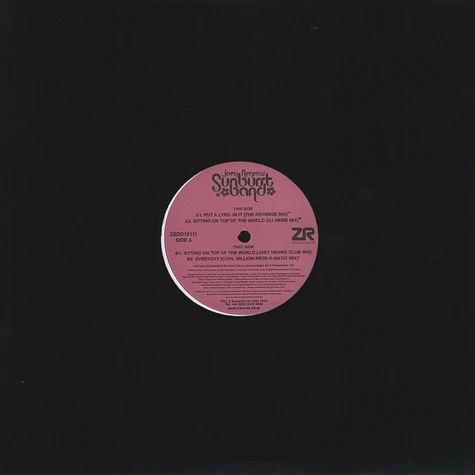 Joey Negro & The Sunburst Band - The Remixes EP